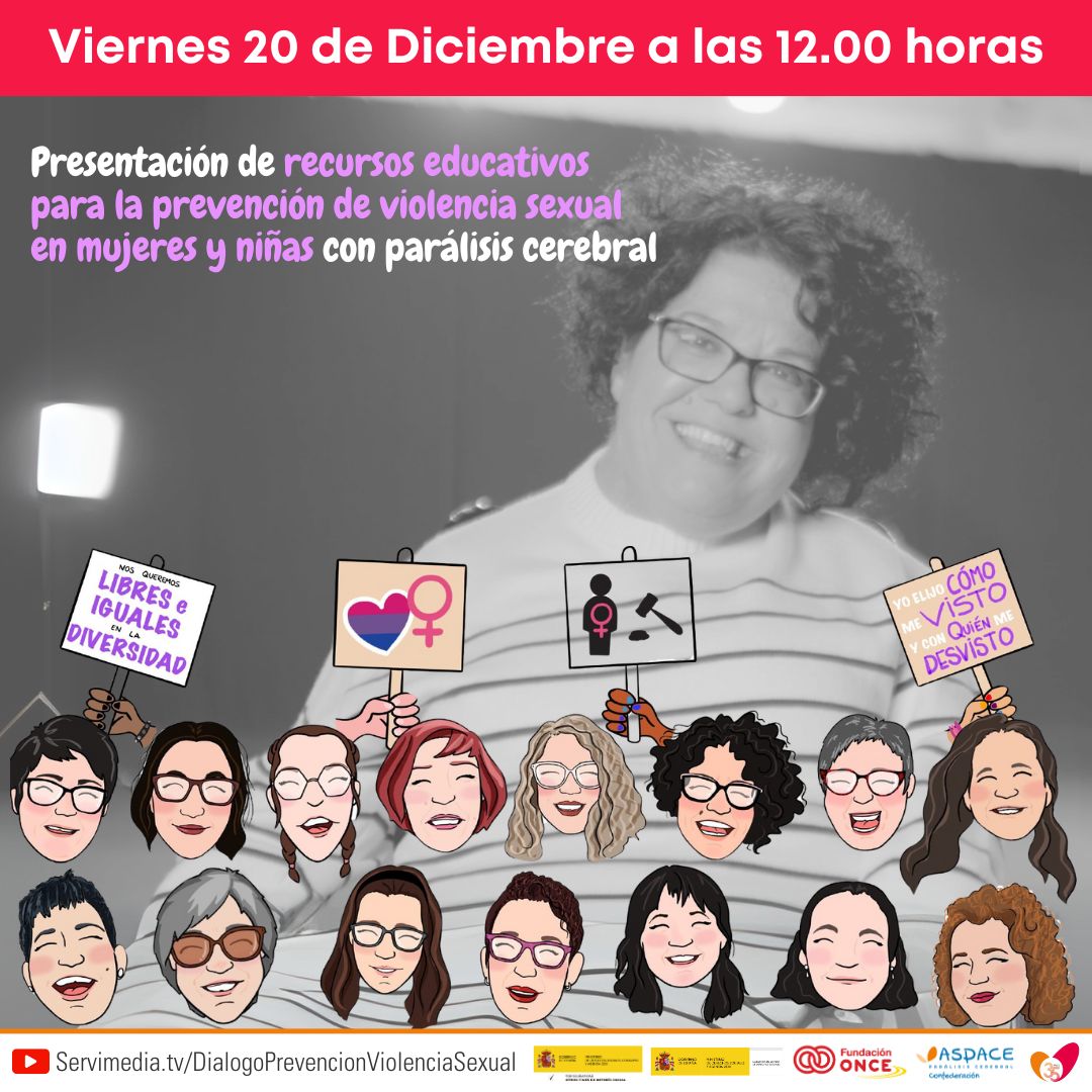 Cartel del Diálogo sobre prevención de violencia sexual con Aspace